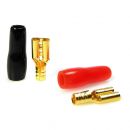 Flatstiftskontakt 4,8 mm f&ouml;rgylld, Flatstift guld