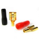 Flatstiftskontakt 6,3 mm f&ouml;rgylld, Flatstift guld