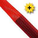 Kabelstrumpa, PET 6-13 mm, R&ouml;d, Kabelstrumpa