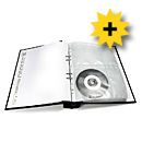 CD-ficka dubbelsidig p&auml;rmficka 2-4 CD  m etikett, CD-fickor/DVD-fickor