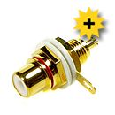 RCA-chassie RA491 guldpl&auml;terad teflon R&ouml;d, RCA-chassihonor