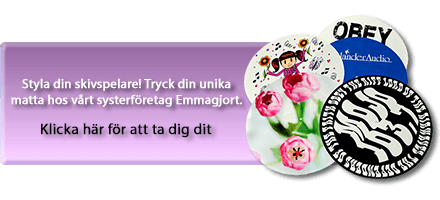Skivspelarmatta, slipmats med din egen design hos emmagjort.se